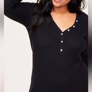 Adore me plus size waffle knitting dress black soft